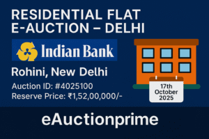 Indian Bank | eAuctionprime | 17-10-2025 11:00 AM | eAuction Residential Property in Rohini | New Delhi Indian Bank | eAuctionprime | 17-10-2025 11:00 AM | eAuction Residential Property in Rohini | New Delhi